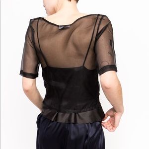 Suzanne Rae black satin cami top